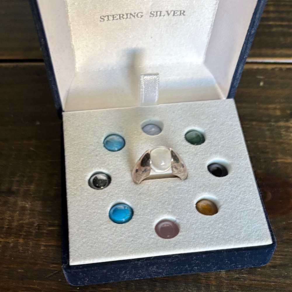 Sterling Silver Multi-Stone Ring. (Mood Ring) - image 1